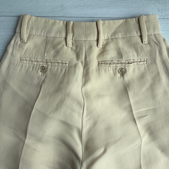 Gucci Embroidered Loved Cream Wool/Silk High Waist Wide Leg Trousers IT 38/US 2 - Picture 7 of 13